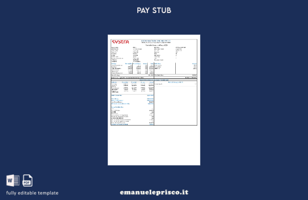 modello di busta paga Systra MVA Consulting India in stile verificato